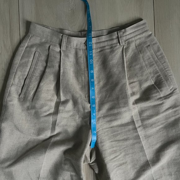 ❌SOLD❌ Vintage Liz Claiborne Pleated Linen Trousers - Picture 6 of 9